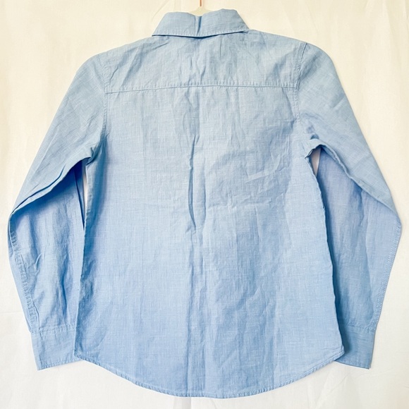 H&M Boys Cotton Button Down Shirt - Light Blue, Size 8 - Picture 6 of 6